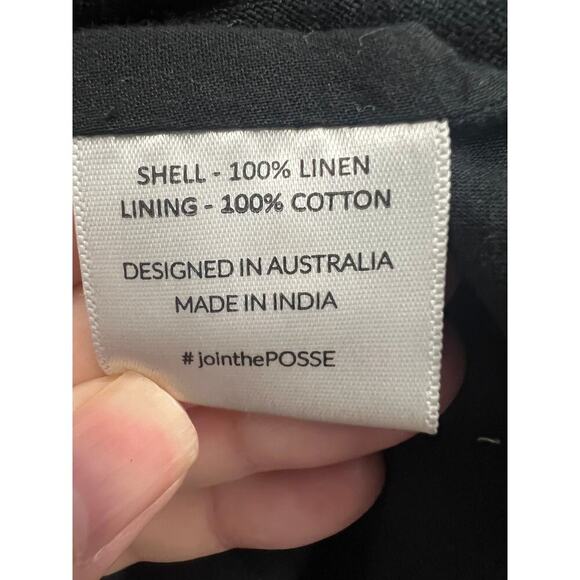 Posse V Neck Lightweight 100% Linen Mini Dress size Small - Picture 6 of 7